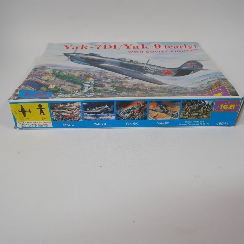 Yak-7DI/Yak-9 Early 1:48 WWII Soviet Fighter Plastic Scale Model Kit By ICM NIB - Picture 3 of 8